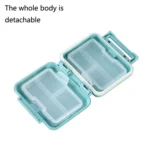 JS0018 Wheat Portable Sealed Pill Box with 6 Compartments For Pill Health Care Box - Image 4