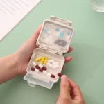 JS0018 Wheat Portable Sealed Pill Box with 6 Compartments For Pill Health Care Box - Image 6