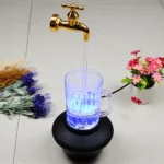 Magic Colorful Water Cup Light Imitation Flowing Water Hanging Decorative Ornaments, EU Plug - Image 5