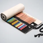 12 Holes Solid Handmade Canvas Color Pencil Curtain Painting Special Storage Bag Large Capacity Roll Pen Bag - Image 5