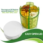 S-052 Round Transparent Plastic Pill Box Storage Box - Image 4