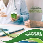 S-052 Round Transparent Plastic Pill Box Storage Box - Image 6