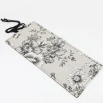 12 Holes Black Peony Printer Canvas Pen Curtain Large Capacity Roller Pen Bag Sketch Color Pencil Stationery Box - Image 2