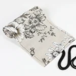 12 Holes Black Peony Printer Canvas Pen Curtain Large Capacity Roller Pen Bag Sketch Color Pencil Stationery Box - Image 3