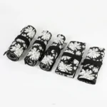 12 Holes Snowflake Print Handmade Canvas Pen Curtain  Large Capacity Roller Pen Bag Sketch Color Pencil Stationery Box - Image 6