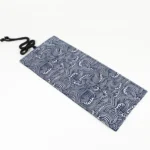 12 Holes Small Waves Printed Canvas Pen Curtain Large Capacity Roller Pen Bag Sketch Color Pencil Stationery Box - Image 2