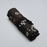 12 Holes Black Calligraphy Canvas Pen Curtain Sketch Color Pencil Bag - Image 4