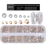 Nail Flat-back AB Crystal Strass 3D Charm Gems DIY Manicure Nail Art Decorations - Image 2