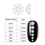 Nail Flat-back AB Crystal Strass 3D Charm Gems DIY Manicure Nail Art Decorations - Image 3