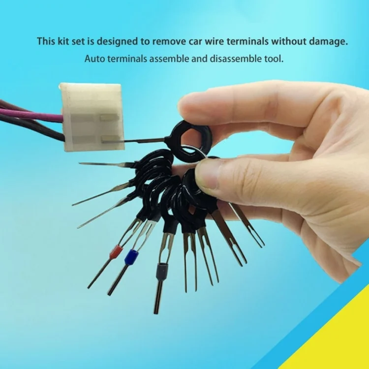 TBD0592534_3.webp 11 PCS Car Extractor Terminal Removal Tool Kit Electrical Wiring Crimp Connector Puller Release Pin Extractor Kit - Image 4