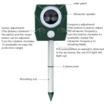 Electronic Rodent Repeller Ultrasonic Outdoor Animal Repeller - Image 3