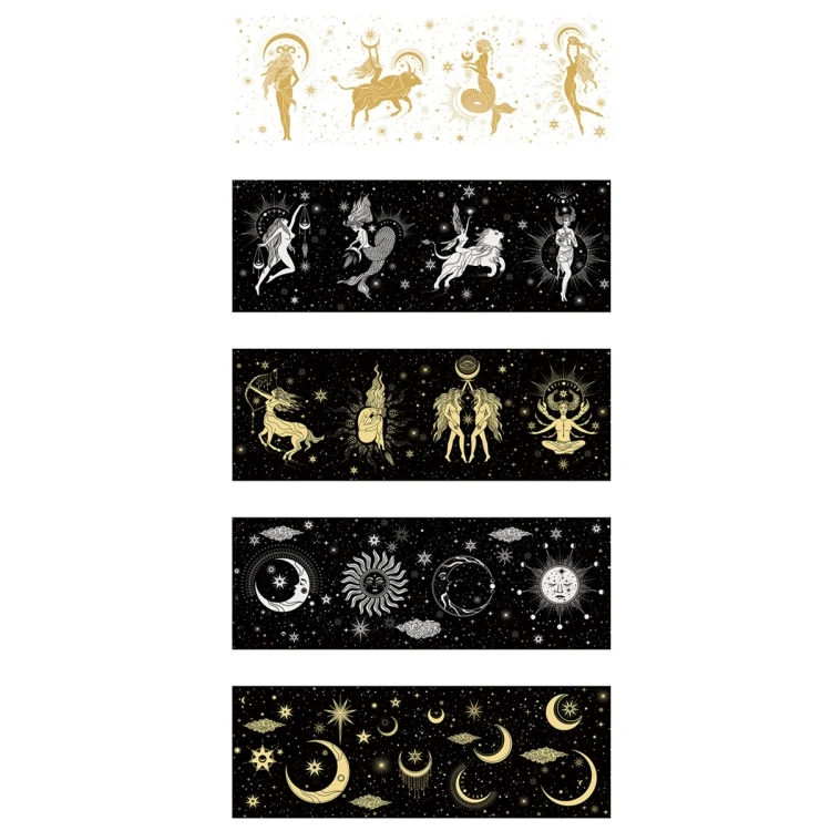 TBD0593188201_B1.webp 88988 Colorful Bronzing Washi Tape Starry Sky Hand Account Tape - Image 2