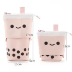 ANGOO Cute Girl Heart Multifunctional Pen Holder Stationery Retractable Storage Bag - Image 2