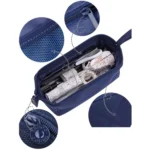 ANGOO Large-Capacity Student Stationery Bag Pure Color Simple Boat Shape Pencil Case - Image 2