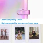 3-Inch 128-Piece PU Photo Album Laser Symphony Mini Digital Photo Storage - Image 5