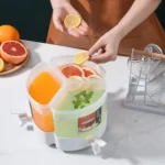 Three-Grid Rotating Cold Kettle Large-Capacity Compartments Fruit Teapot With Faucet Can Be Put In Refrigerator - Image 2