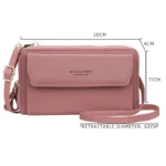 Baellerry Ladies Single Shoulder Messenger Bag Large Capacity Double Zipper Mobile Phone Bag - Image 7