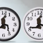Walking Clock Businessman Briefcase Glass Wall Clock Personality Clock Decoration Round Clock - Image 2