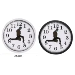 Walking Clock Businessman Briefcase Glass Wall Clock Personality Clock Decoration Round Clock - Image 3
