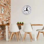 Walking Clock Businessman Briefcase Glass Wall Clock Personality Clock Decoration Round Clock - Image 6
