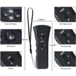 LED Flashlight Ultrasonic Dog Repeller Portable Dog Trainer - Image 4