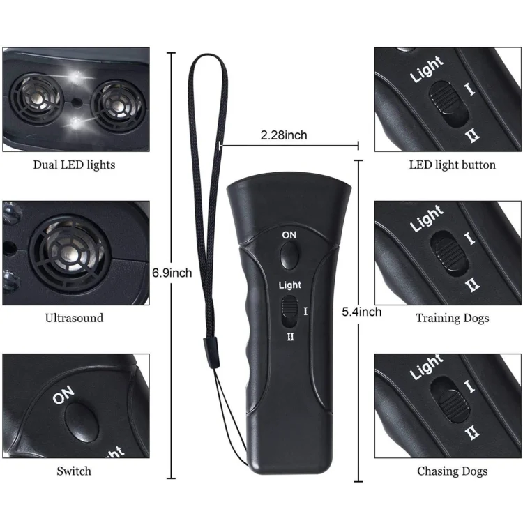 TBD0593880201_B3.webp LED Flashlight Ultrasonic Dog Repeller Portable Dog Trainer - Image 4