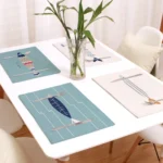 Mediterranean Simple Fresh Geometric Placemat Potholder Table Mat - Image 2