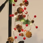 Christmas Pinecone Copper Wire Lights Holiday Garden Decoration String Lights - Image 3
