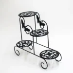 Mini Wrought Iron Multi-function Flower Pot Flower Stand for Office Desktop Sill Balcony - Image 4