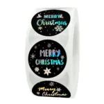 F06 Black Hot Stamping Christmas Gift Decoration Sticker Label - Image 4