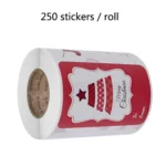 LG-Q090904-50/75 Red Christmas Elk Sticker Self Adhesive Gift Label - Image 4