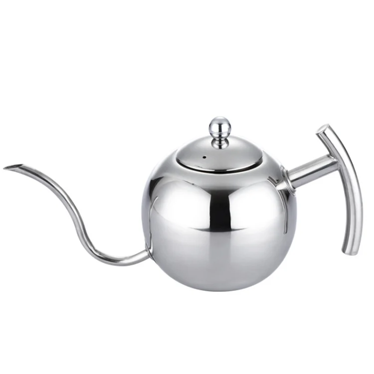 TBD0594156901A.webp Hand Flush Pot Mocha Coffee Pot Stainless Steel Coffee Pot European Style Stainless Steel Teapot With Strainer - Image 1