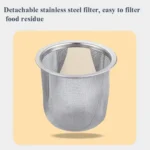 Hand Flush Pot Mocha Coffee Pot Stainless Steel Coffee Pot European Style Stainless Steel Teapot With Strainer - Image 5