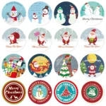 Christmas Gift Sticker Decoration Label Sealing Sticker - Image 4