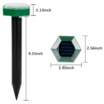 Outdoor Hexagonal Solar Ultrasonic Mole Repeller Inserted Into The Lawn Outdoor Animal Repeller - Image 3
