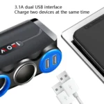 Car Cigarette Lighter Multi-Function Mobile Phone Charging USB Car Charge 12/24V Adapter Plug - Image 4