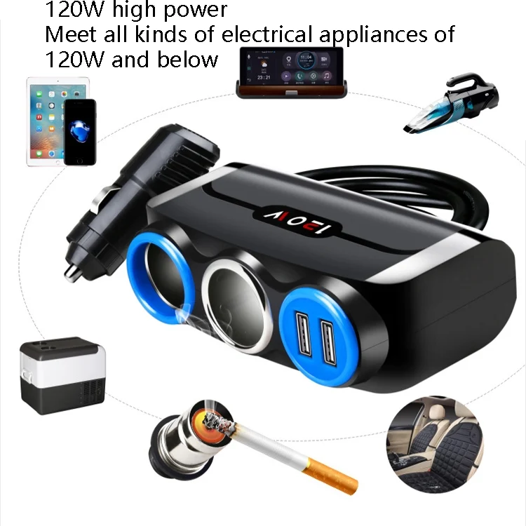 TBD0594641501_B5.webp Car Cigarette Lighter Multi-Function Mobile Phone Charging USB Car Charge 12/24V Adapter Plug - Image 6