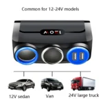 Car Cigarette Lighter Multi-Function Mobile Phone Charging USB Car Charge 12/24V Adapter Plug - Image 7