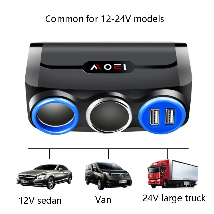 TBD0594641501_B6.webp Car Cigarette Lighter Multi-Function Mobile Phone Charging USB Car Charge 12/24V Adapter Plug - Image 7