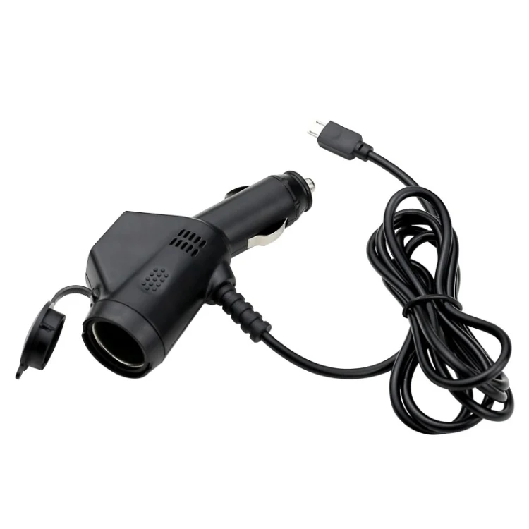 2 PCS Car 3 In 1 Charger With Cigarette Lighter Dual USB Interface With USB Mobile Phone Charging Cable