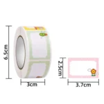 5 Rolls Cute Cartoon Children Self-Adhesive Handwritten Class Name Label Sticker - Image 3