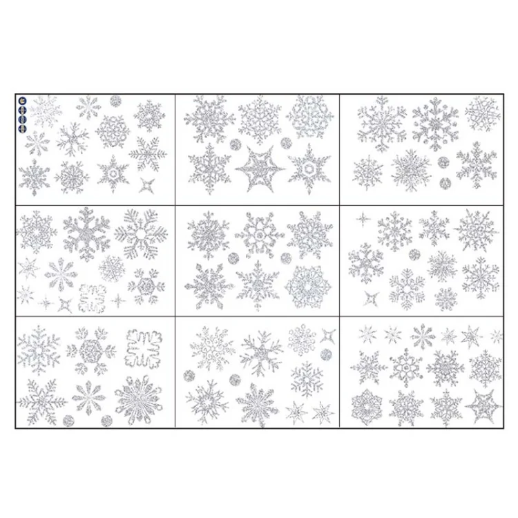 Cartoon Christmas Window Stickers Show Window Living Room StaticChristmas Decoration Wall Stickers