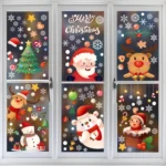Cartoon Christmas Window Stickers Show Window Living Room StaticChristmas Decoration Wall Stickers - Image 2