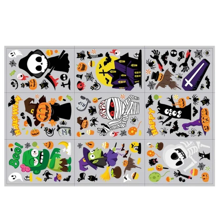 TBD0594644701.webp 1 Sets SQ629 Halloween Electrostatic Window Stickers Party Decoration Glass Window Wall Double-Sided Stickers, Specification: 20x30cm - Image 1