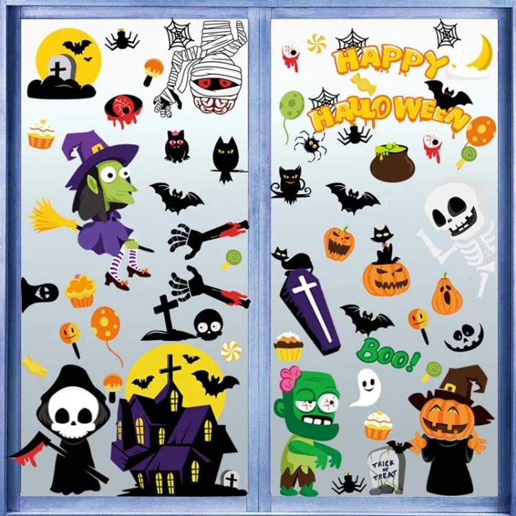 TBD0594644701_B3.webp 1 Sets SQ629 Halloween Electrostatic Window Stickers Party Decoration Glass Window Wall Double-Sided Stickers, Specification: 20x30cm - Image 4