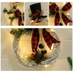 Christmas Vine Ring With Lights Pendant Christmas Tree Garland Home Decoration Props - Image 3