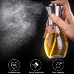 Stainless Steel Glass Bottle Barbecue Cooking Seasoning Oil Pot Sprayer Oil Injection Kettle Oil Spray Bottle - Image 3