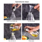 Stainless Steel Glass Bottle Barbecue Cooking Seasoning Oil Pot Sprayer Oil Injection Kettle Oil Spray Bottle - Image 7