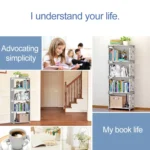 Children Bookshelf Storage Shelve Book Rack Bookcase for Home Furniture - Image 7