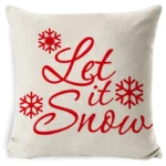 Christmas Linen Red Hug Pillowcase Without Pillow Core